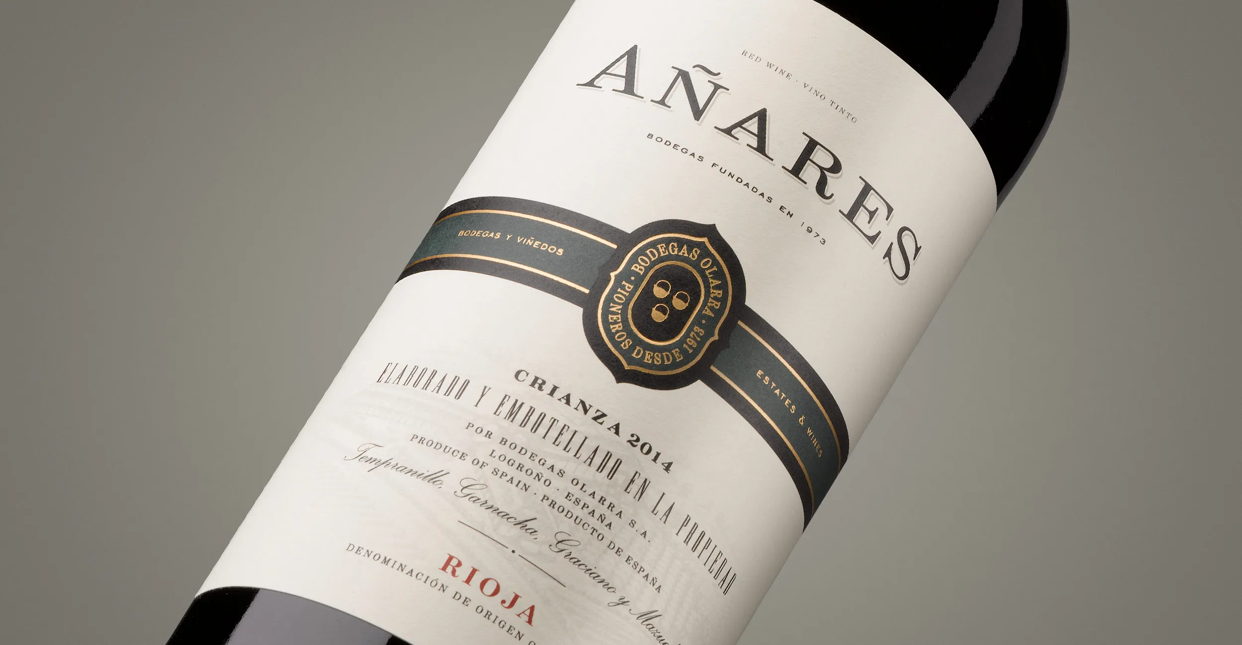 Detalle del diseño de packaging de Añares.