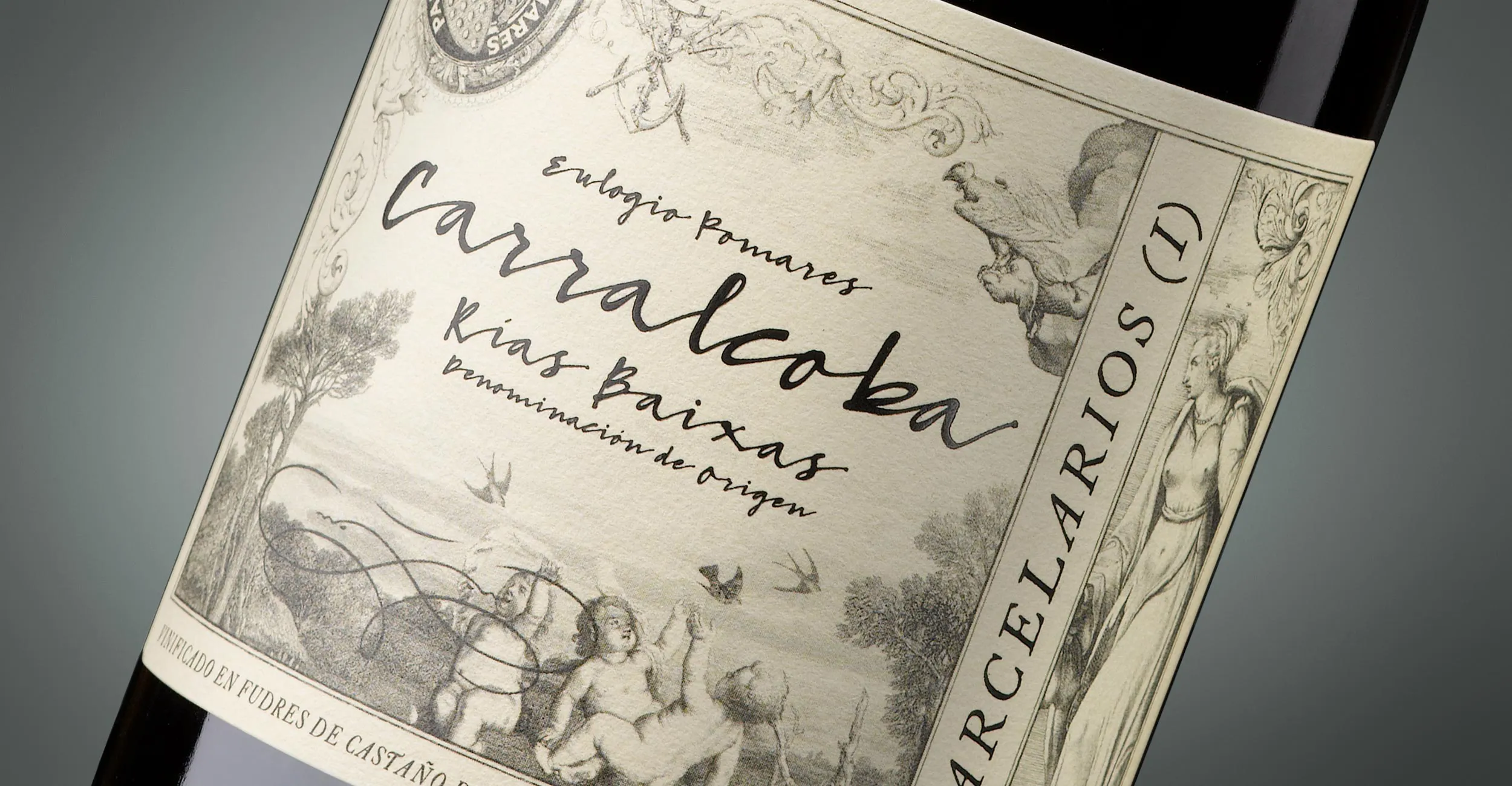 Detalle del diseño de packaging de Eulogio Pomares Parcelarios.