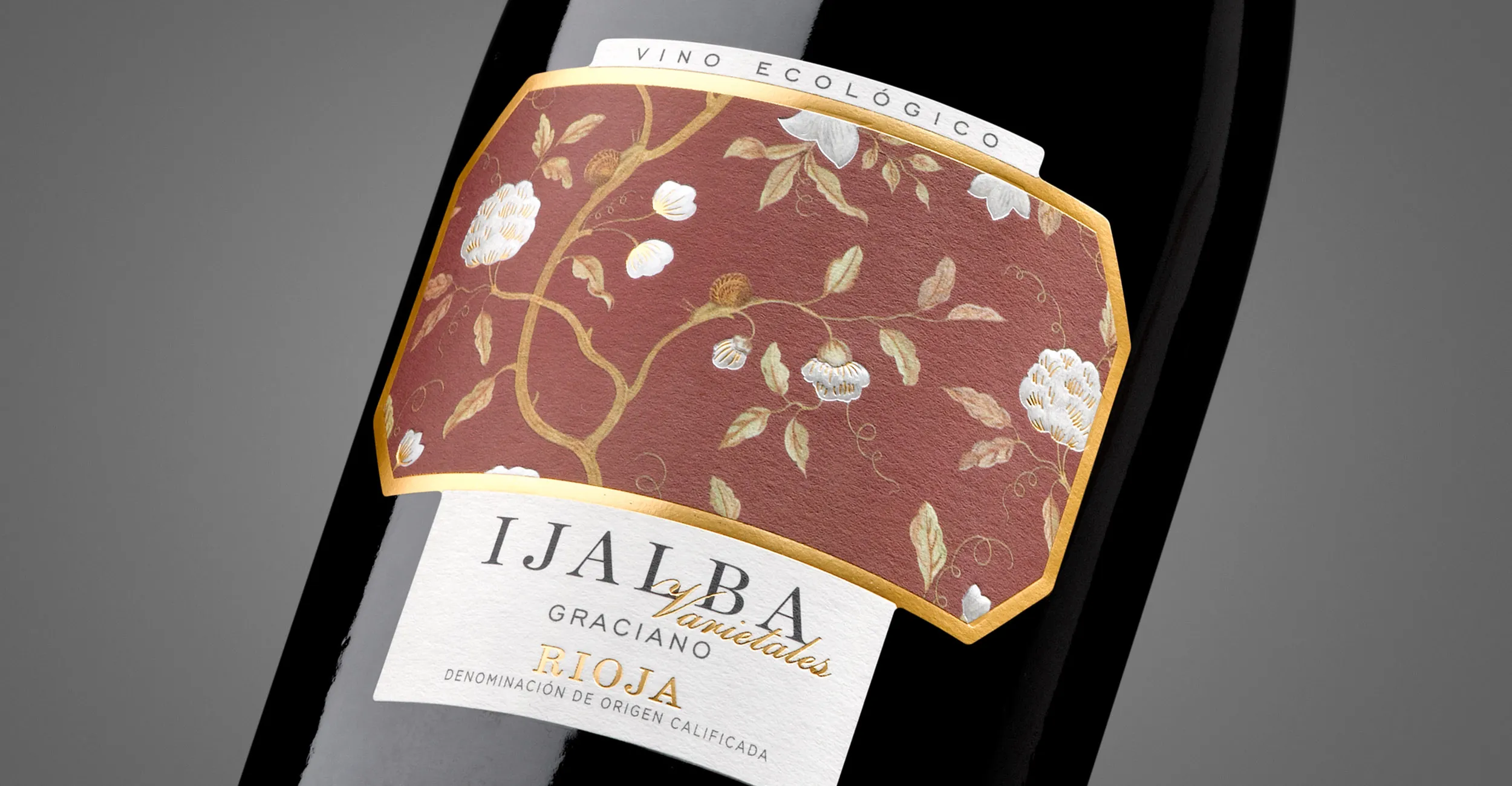 Detalle del diseño de packaging de Ijalba Varietales.
