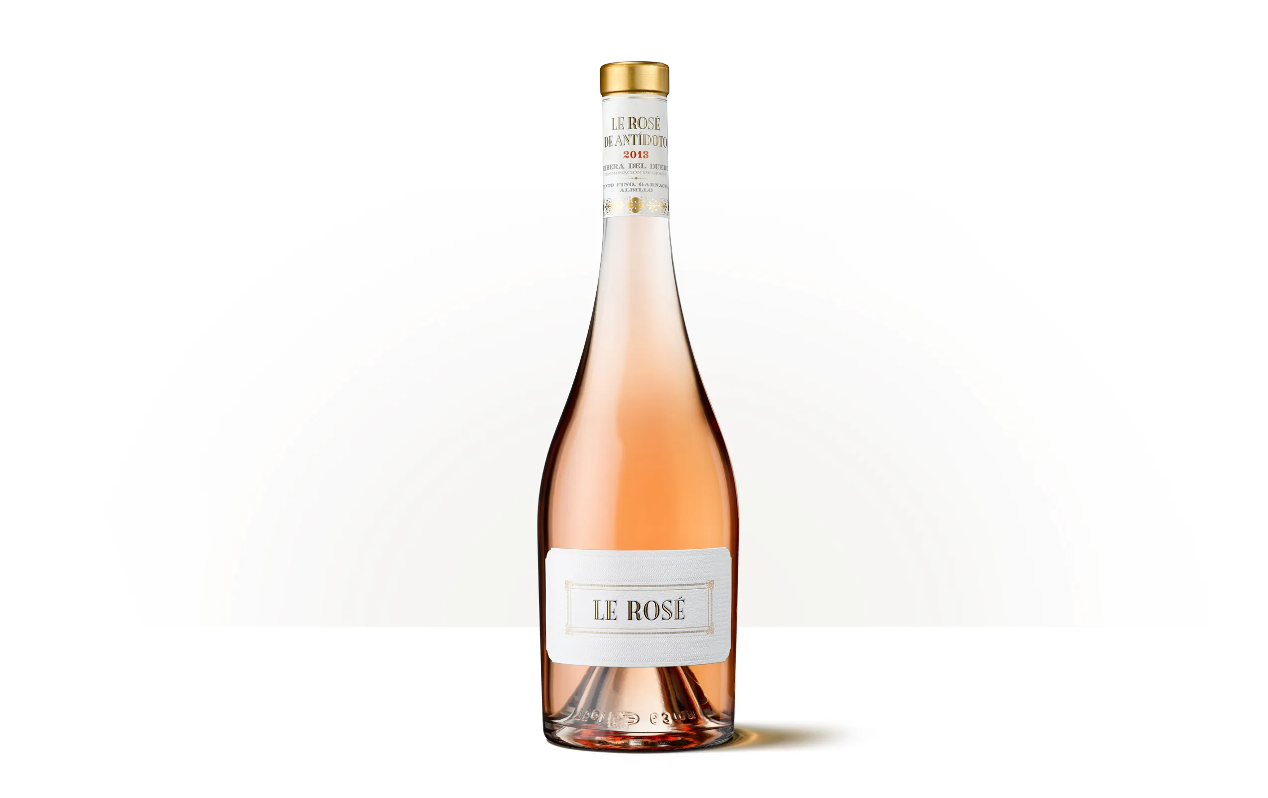 Silueta de una botella de Le Rosé, vino rosado de Bertrand Sourdais elaborado con Tinto Fino, Garnacha y Albillo.