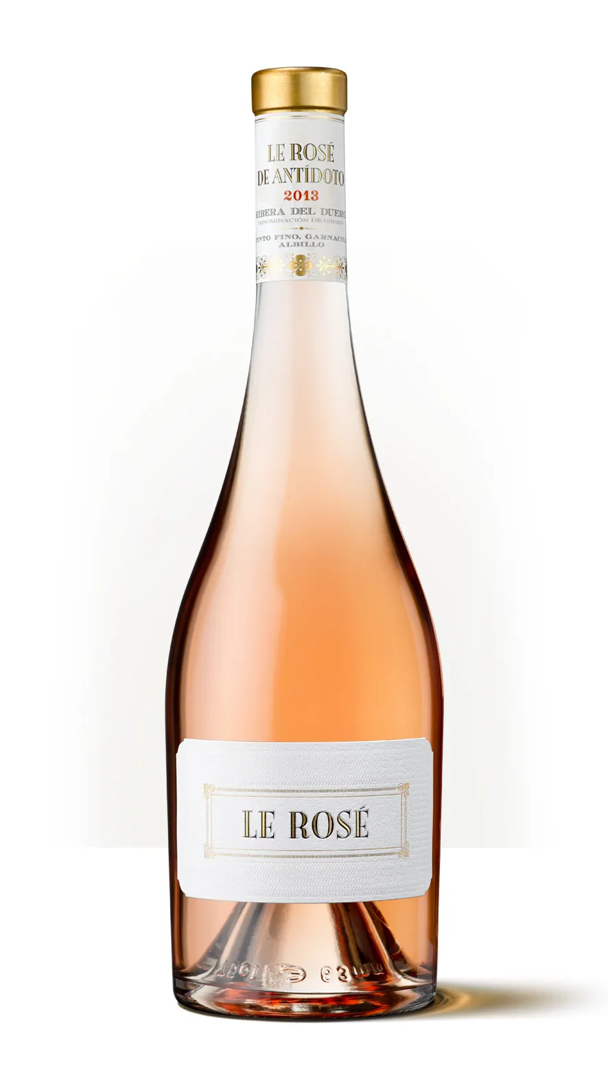 Silueta de una botella de Le Rosé, vino rosado de Bertrand Sourdais elaborado con Tinto Fino, Garnacha y Albillo.
