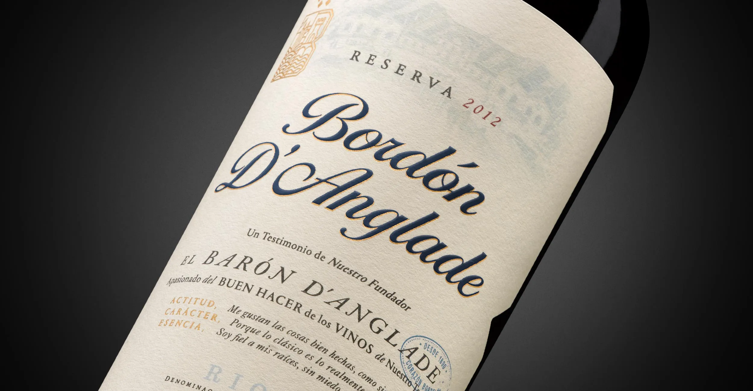 Detalle del diseño de packaging de Bordón D.