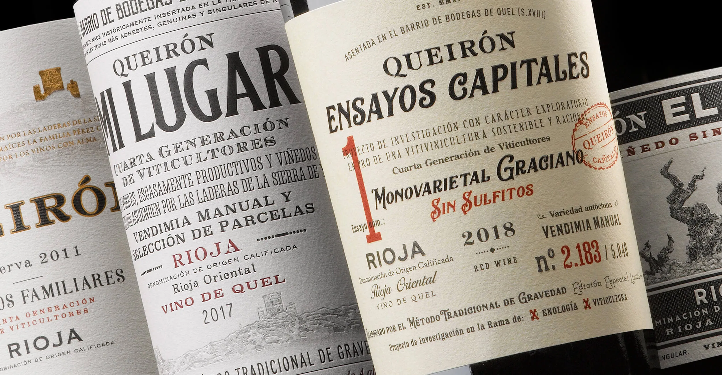 Detalle del diseño de packaging de Somos Rioja, estamos en Quel.