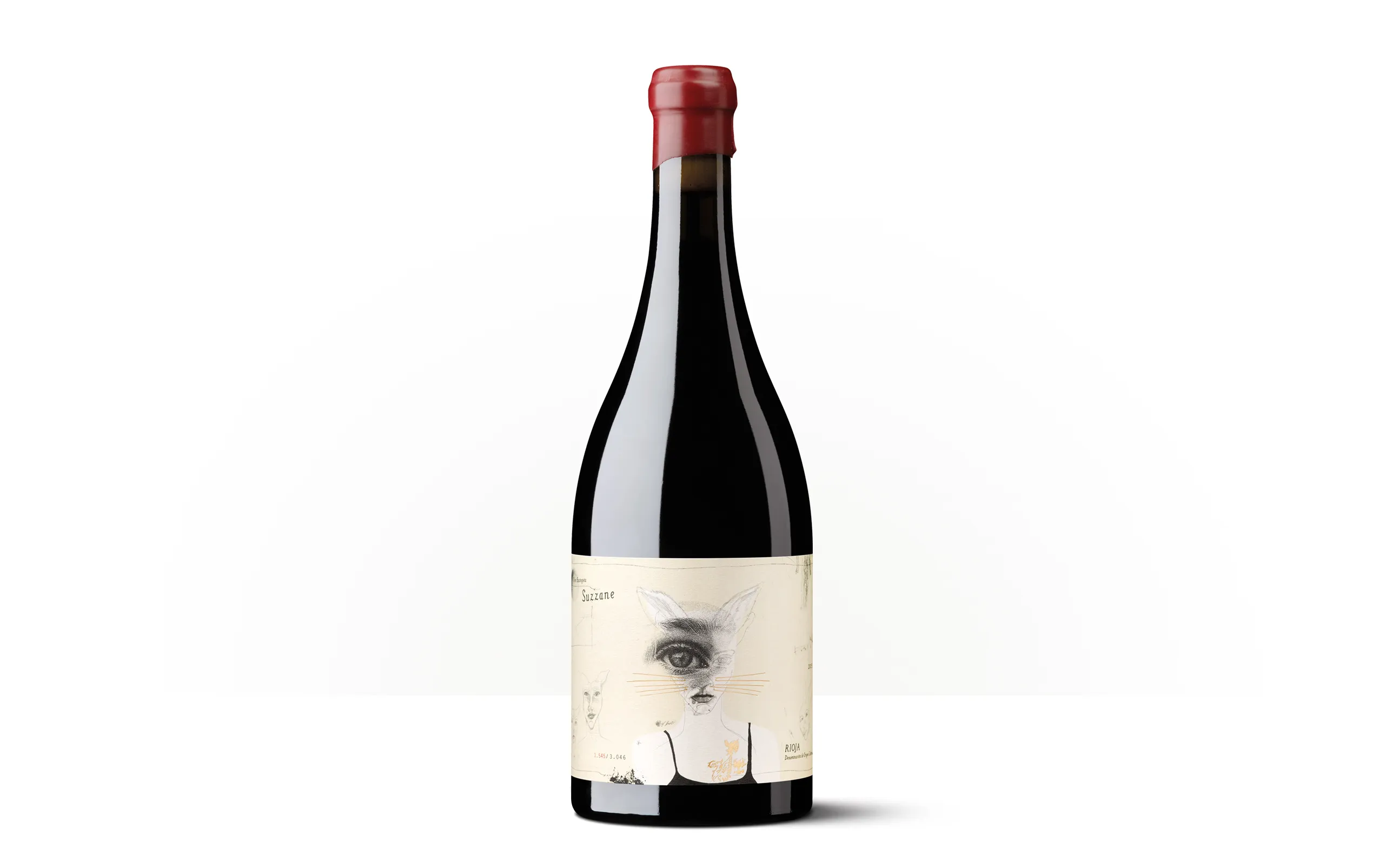 Silueta de una botella de Suzanne, garnacha de cepas centenarias elaborada por Oxer Wines.