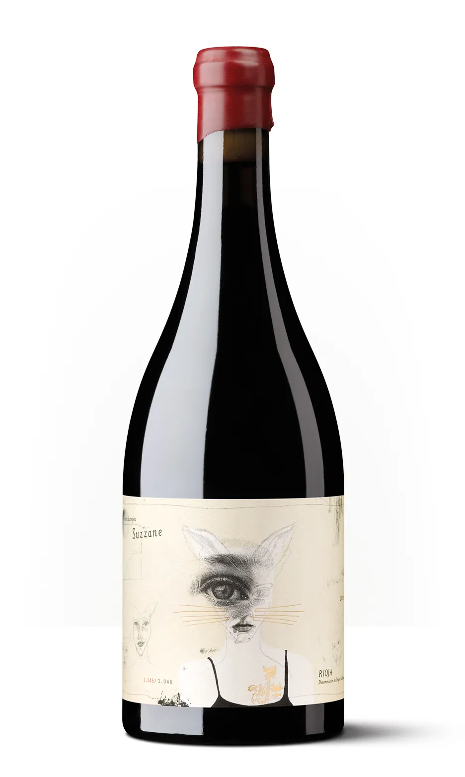 Silueta de una botella de Suzanne, garnacha de cepas centenarias elaborada por Oxer Wines.
