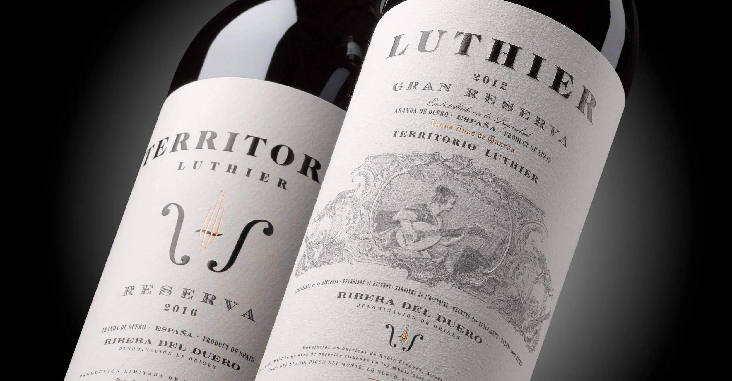 Detalle del diseño de packaging de Territorio Luthier.